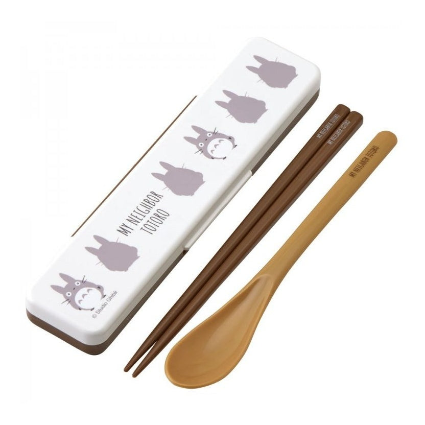 Skater Totoro Brown Chopstick Spoon Set