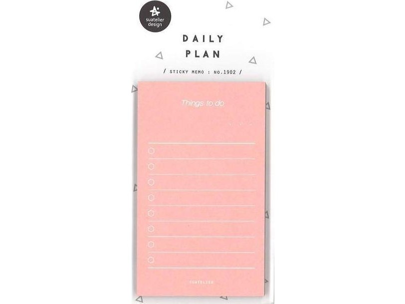 Suaterier Journal Daily Plan Sticker Pink sheets