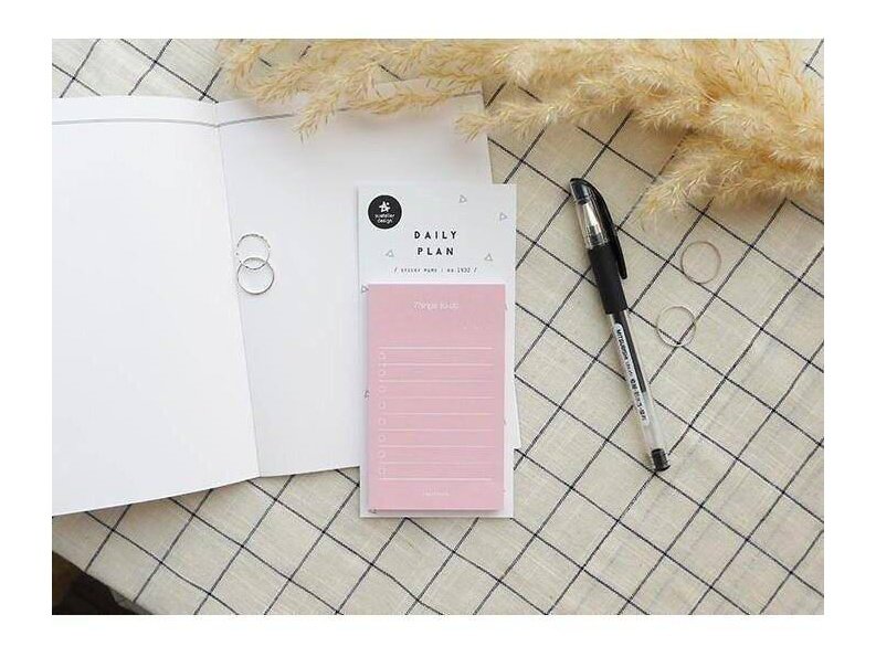 Suaterier Journal Daily Plan Sticker Pink sheets