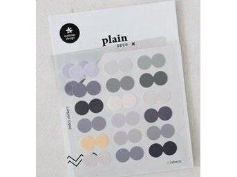 Suaterier Round Sticker Plain Blue Gray Pcs