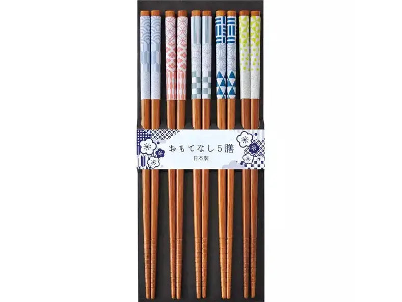 Sun Modern Japanese Pattern Chopsticks 22.5cm 5P