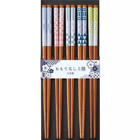 Sun Modern Japanese Pattern Chopsticks 22.5cm 5P