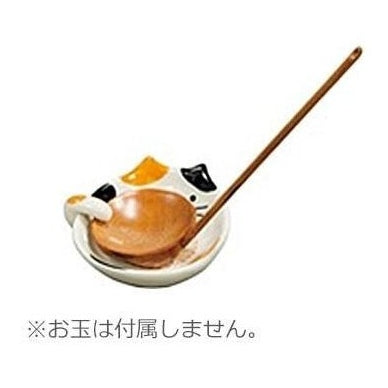 Tanaka Porcelain Cat Ladle Rest