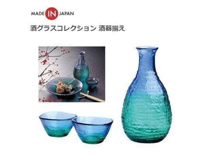 TOYO Sasaki Blue Japanese Sake Cup Set