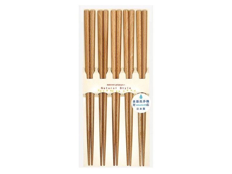 Tanaka Hashiten Natural Style Wooden Chopsticks 5P