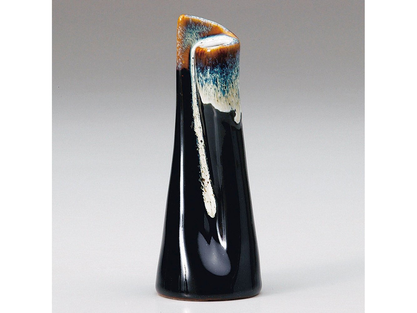 Tenmoku Single Flower Vase