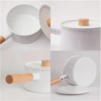 The Kaico Enamel Saucepan with Lid 2.2L