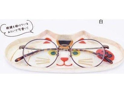 Tomo Capiz Glasses Tray Beckoning cat