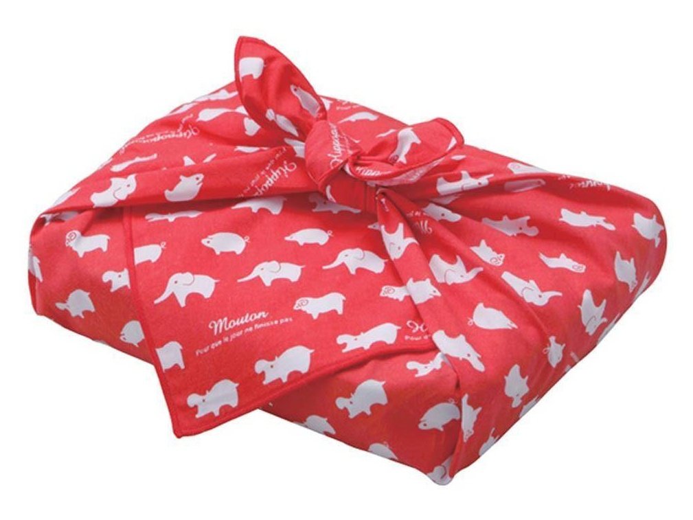 Torune Red Animal Furoshiki Wrapping Cloth cm