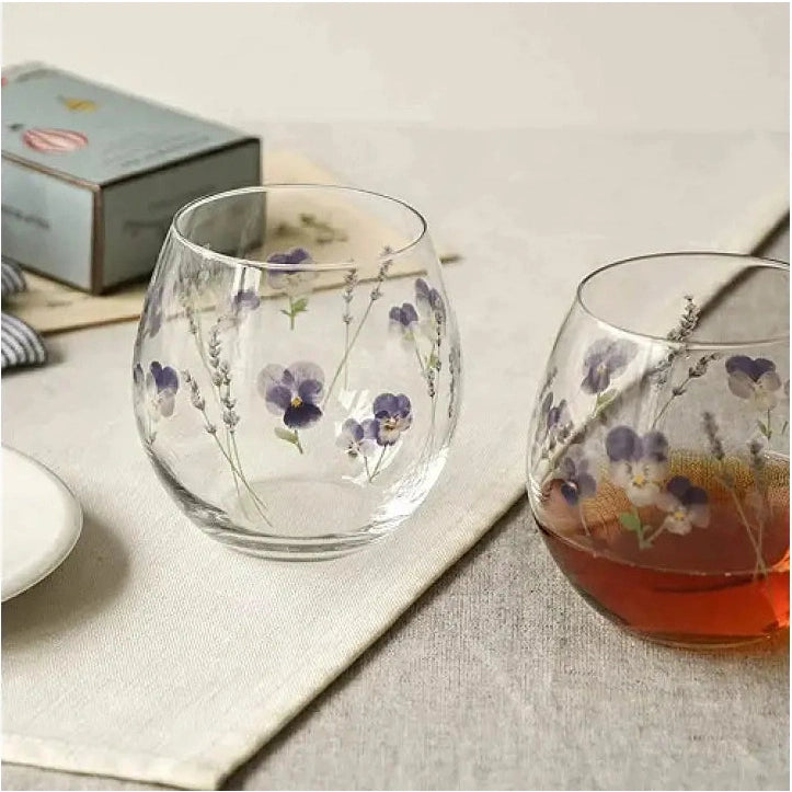 Toyo Sasaki Lavender Pair Glasses 380ml