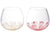 Toyo-Sasaki Pair Tumbler Fleurir Yurayura Glass ml Pink Yellow Pcs