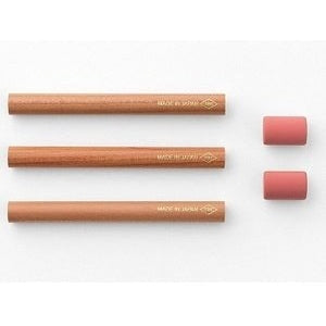 Traveler's Company Brass Pencil and Eraser Refill