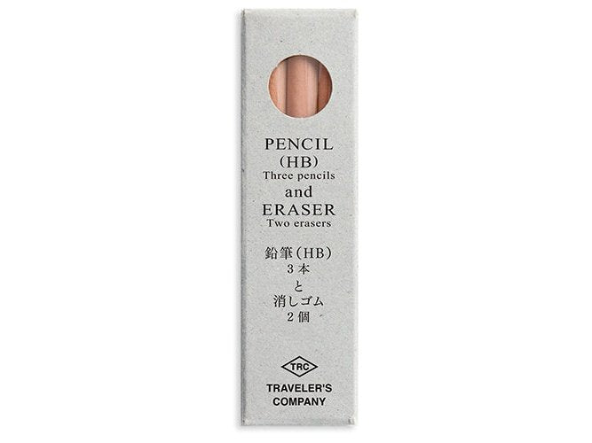 Traveler's Company Brass Pencil and Eraser Refill