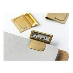 Traveler's Company Brass Products Index Clip Set 6
