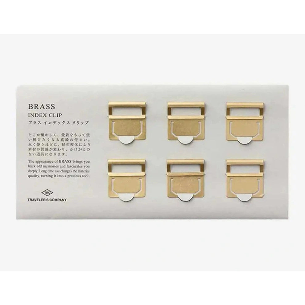 Traveler's Company Brass Products Index Clip Set 6