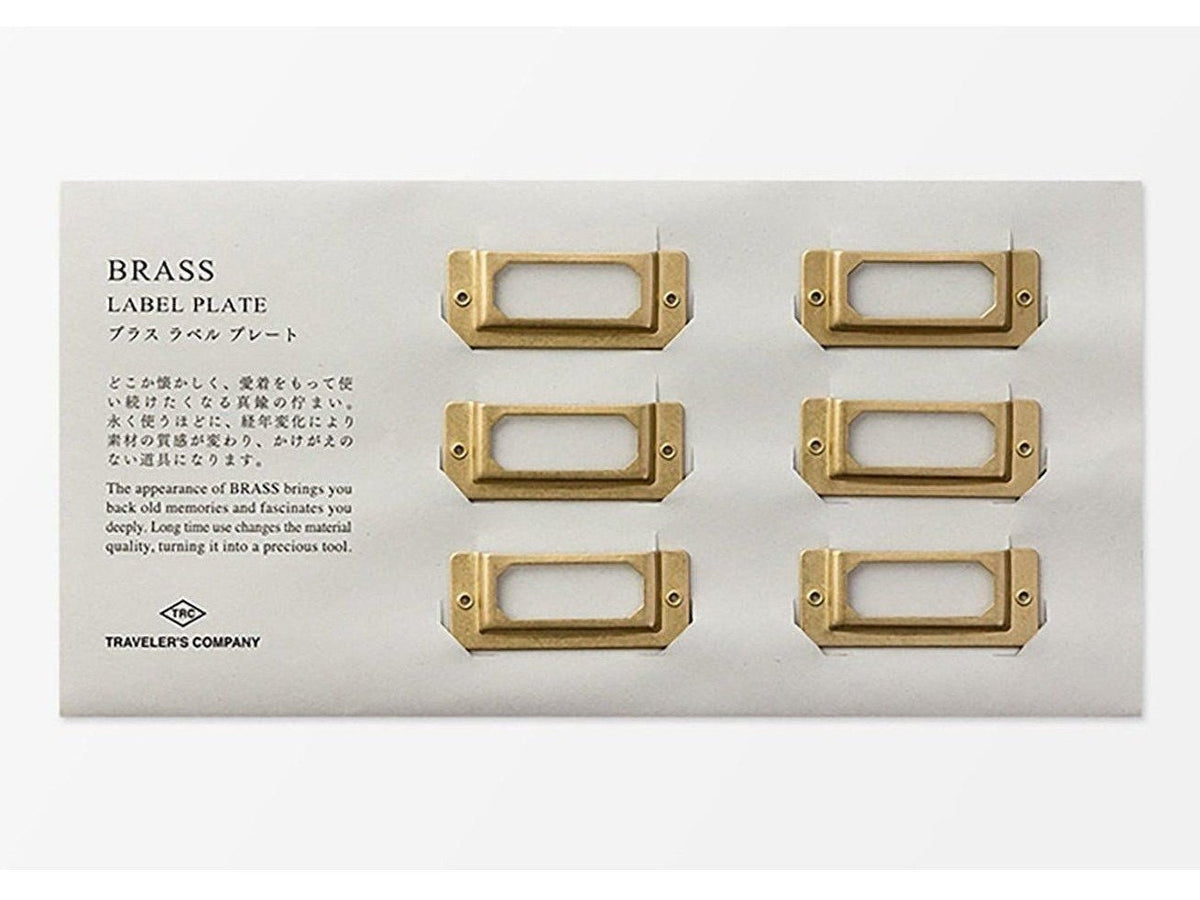 Traveler&#39;s Company Brass Products Label Plate Set 6