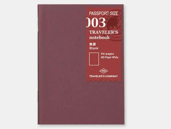 Traveler's Company Passport Notebook Refill 001 Lined