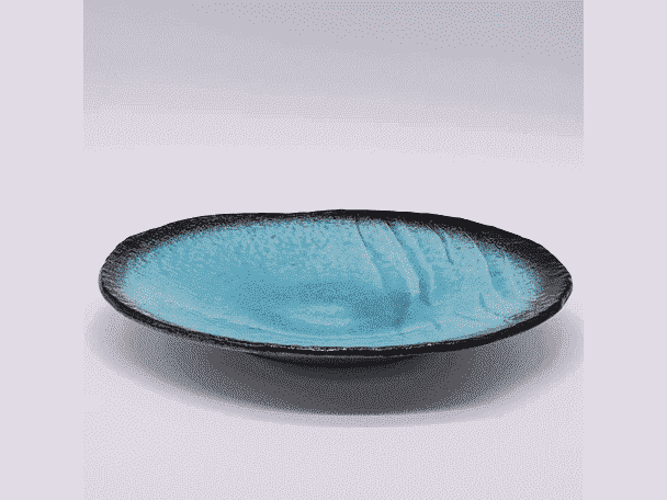 Turquoise Large Triangluar Platter cm