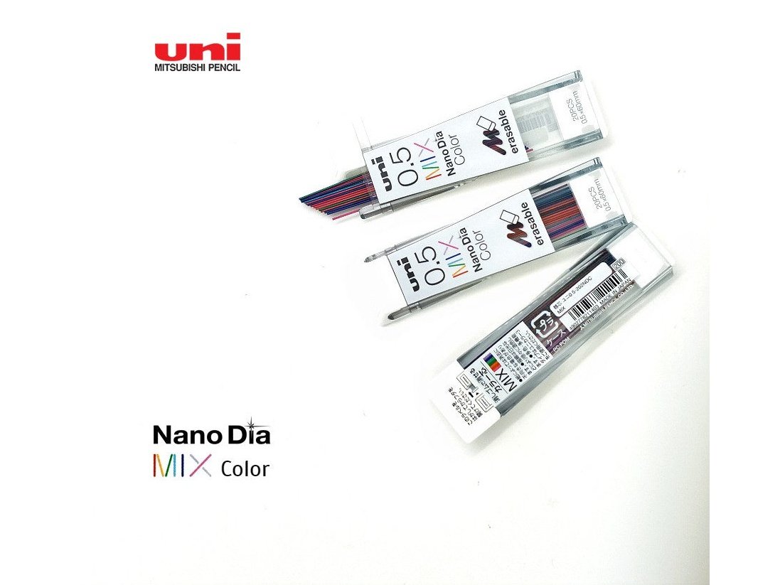 Uniball Nano Dia Mechanical Pencil Lead Mix Colour 0.5mm