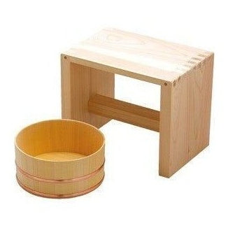 WA Yutouya Bath Stool and Washbowl Set