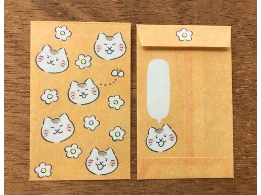 Wa-Life Floral Cat Petit Money Envelope 3P