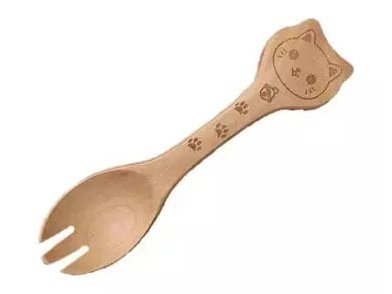 Waka Cat Kids Wooden Fork