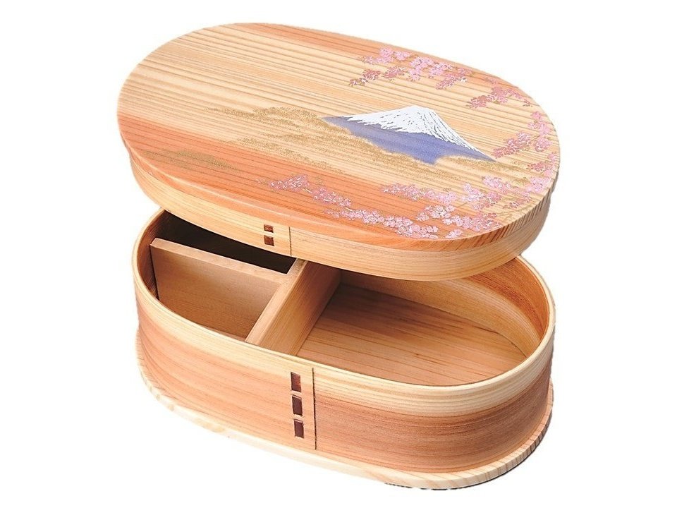 Wakacho Takumi Fuji Sakura Mage Wappa Cedar Wood Bento Box