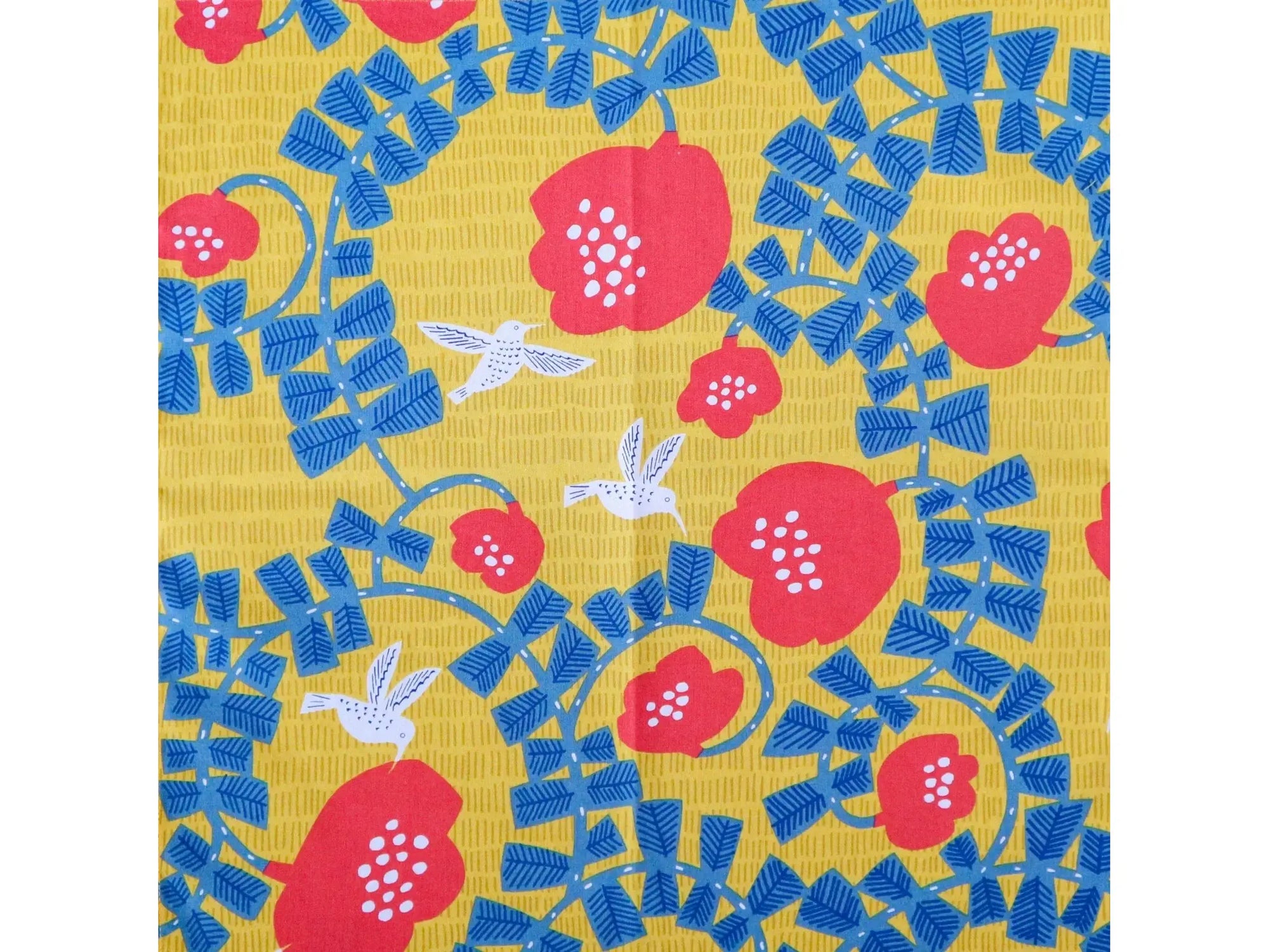 Yamada Textile Kohare Hummingbird Yellow Furoshiki Wrapping Cloth 45cm