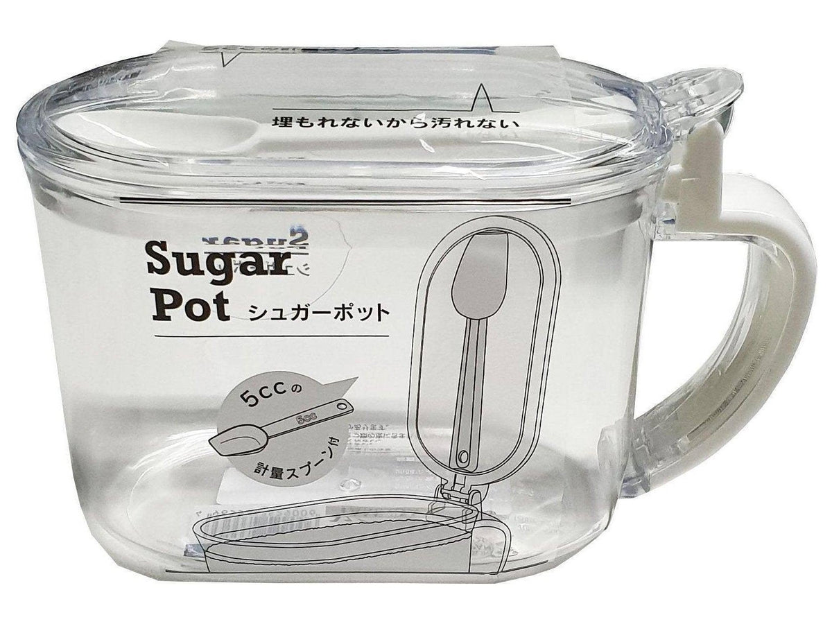 Yamada Sugar Pot ml Measuring Spoon White