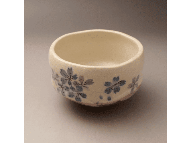 Yamaki Heian Blue Sakura Mini Matcha Bowl