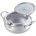 Yoshikawa Tempura Pot with Lid Thermometer