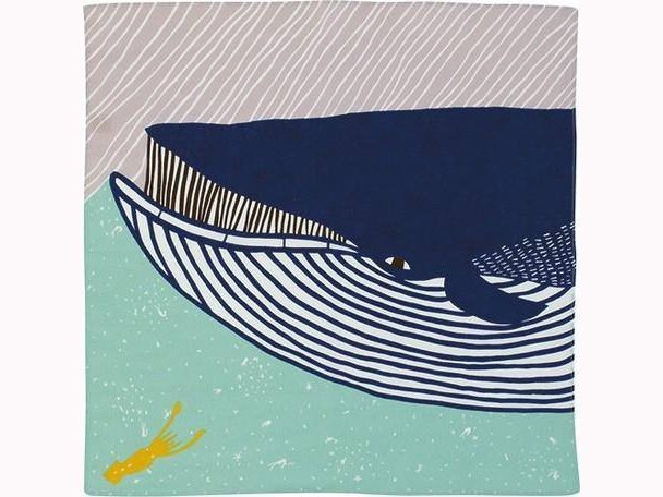 Yoshimura Furoshiki Wrapping Cloth Whale Blue mm