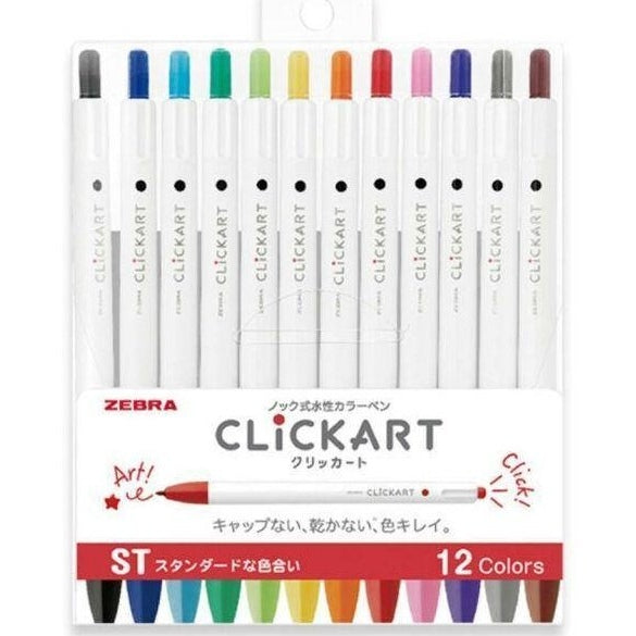 ZEBRA - CLICKART Non-Permanent Marker 12 color set ST