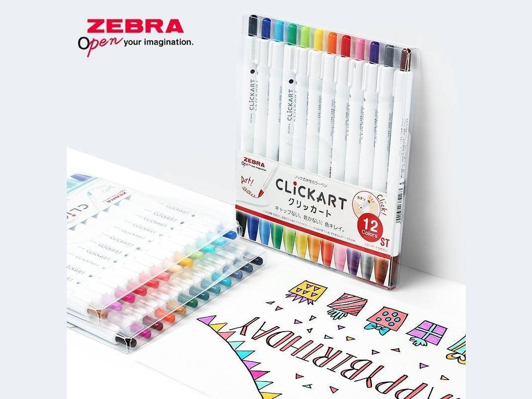 ZEBRA CLICKART Non-Permanent Marker colors Set