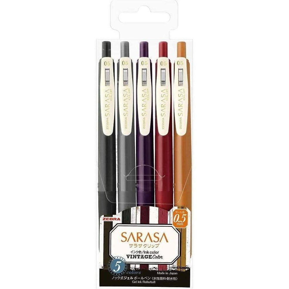 Zebra SARASA Clip 0.5mm Pen Vintage Nr. 2 Set