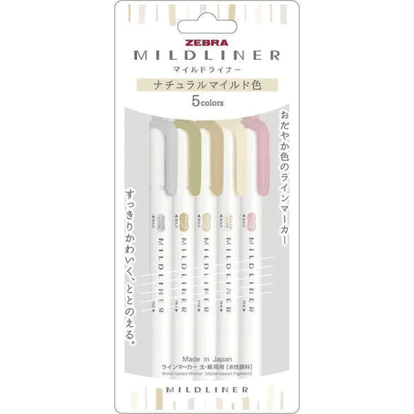Zebra Mildliner 2020 5 colour set