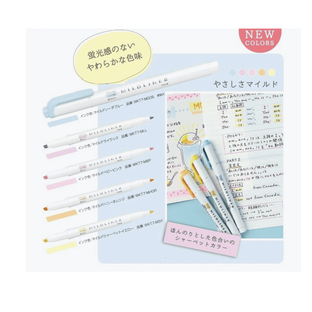 Zebra Mildliner 2020 5 colour set