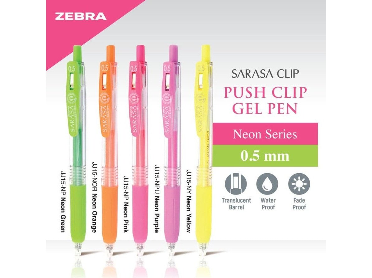 Zebra Sarasa Clip Neon Gel Pen 0.5mm